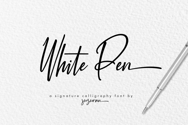 Schriftart White Pen